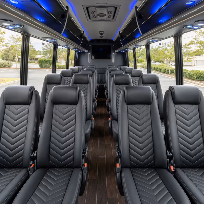 15-35 Passenger Minibus Interior