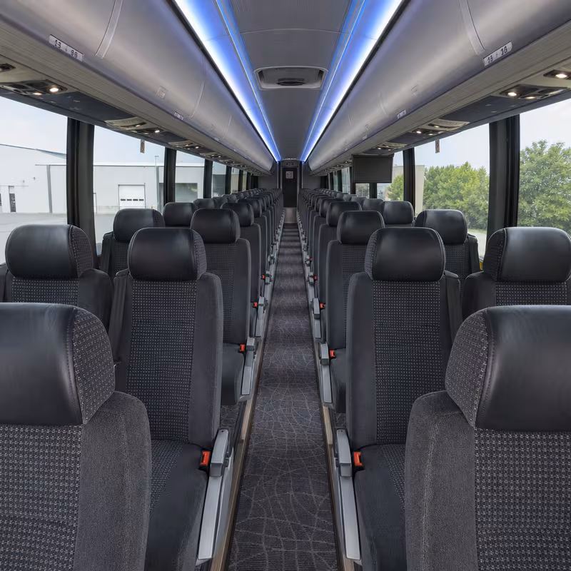 40-56 Passenger Charter Bus Interior