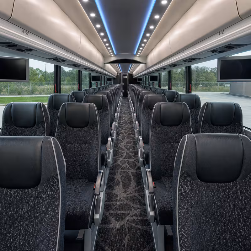 40-56 Passenger Charter Bus Interior
