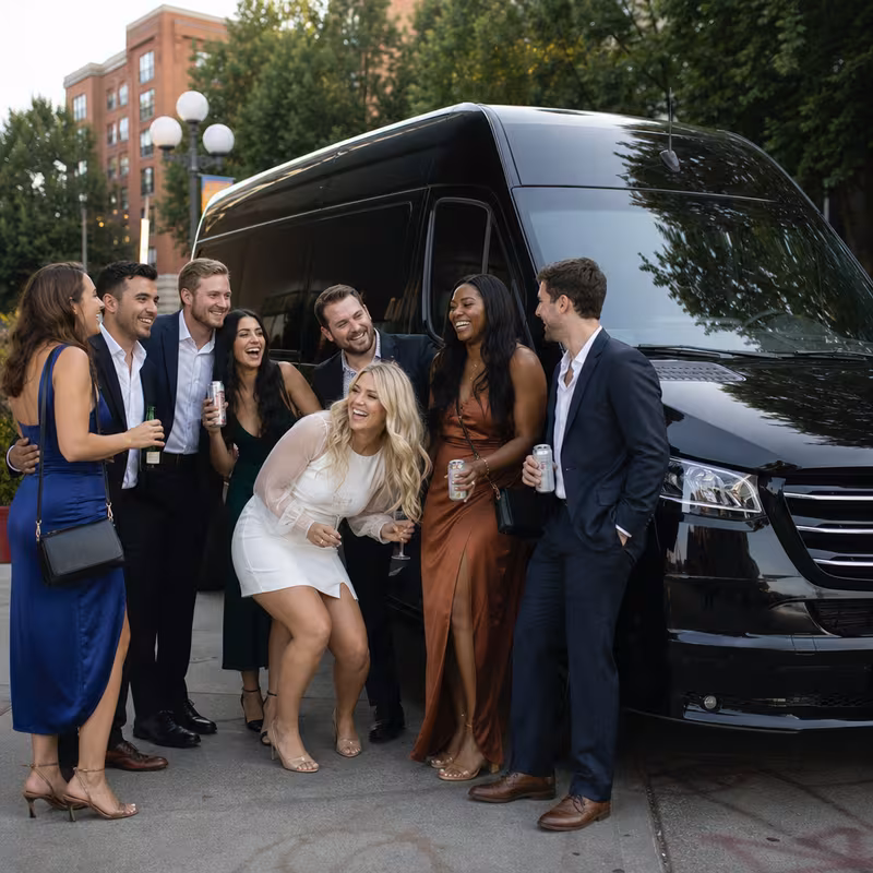 Tacoma Bachelor & Bachelorette Transportation fleet vehicle