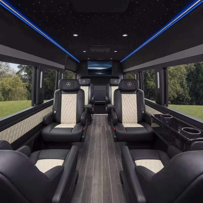 Sprinter Van Rental with Driver Interior