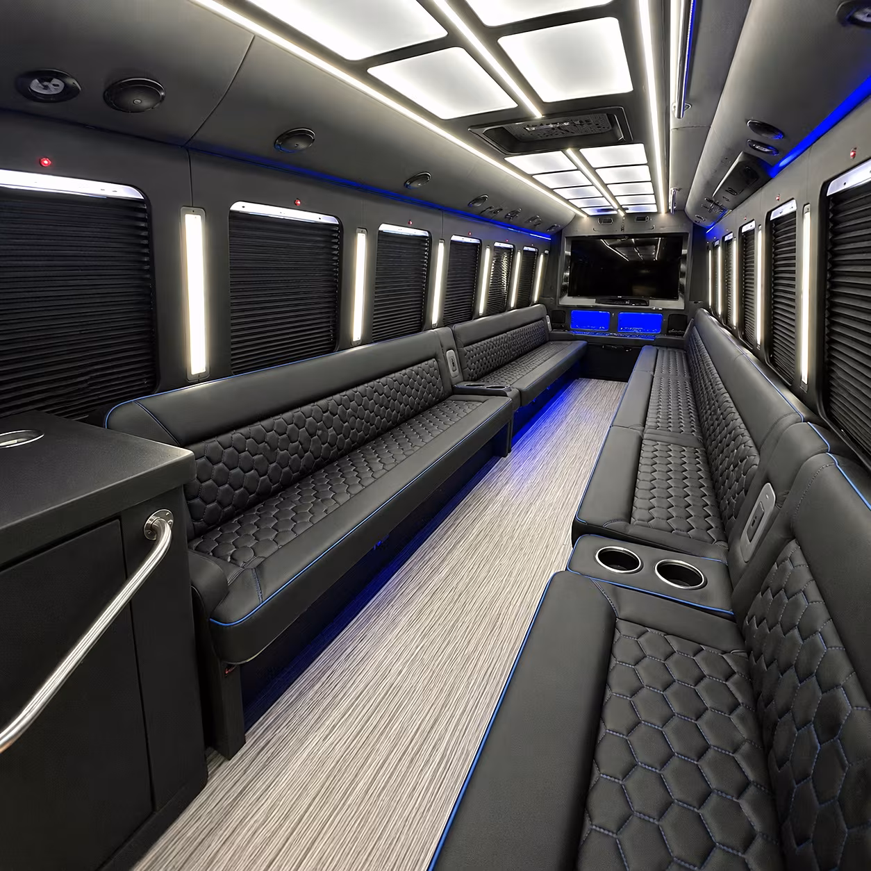 Tacoma Concert & Music Festival Transportation party bus interior