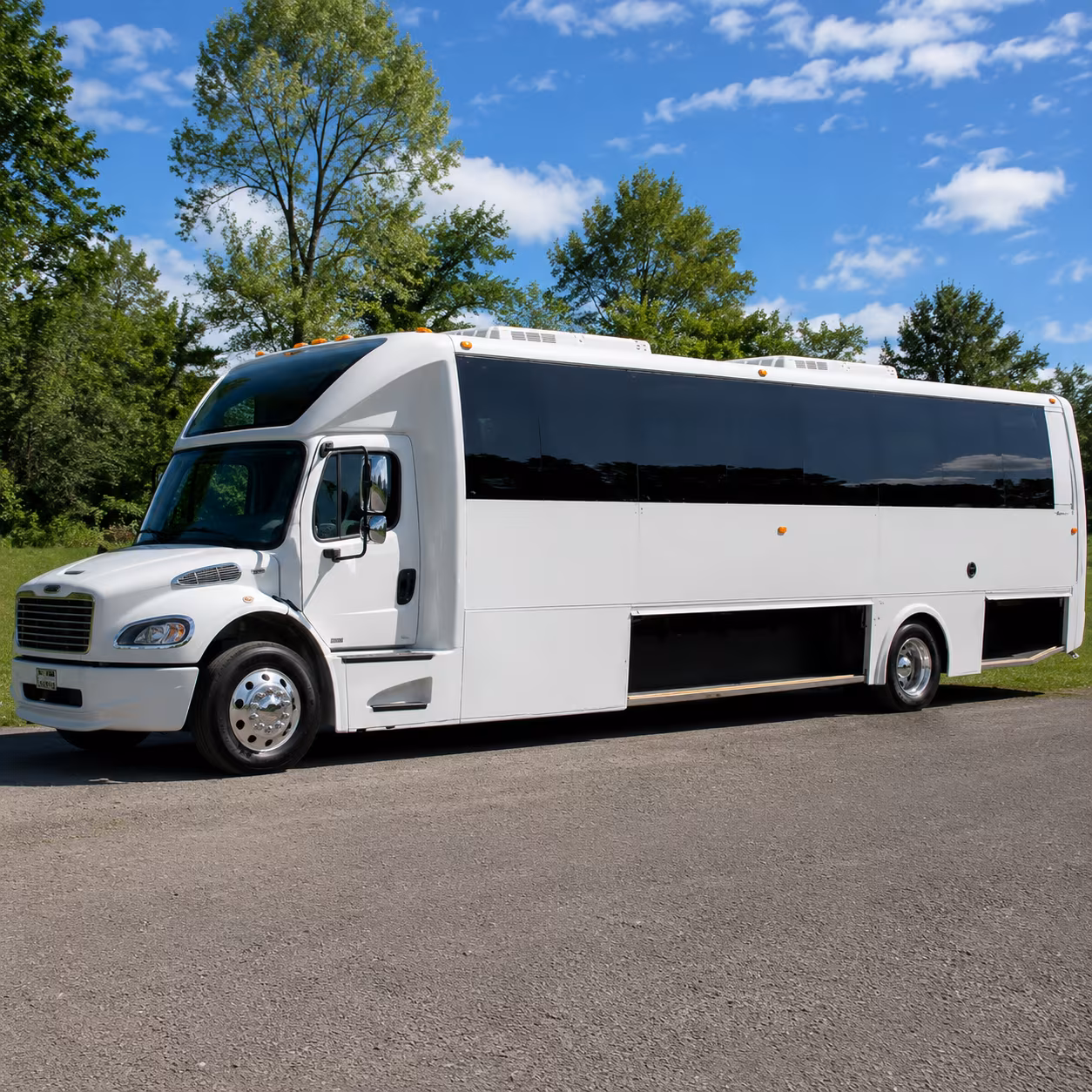 Tacoma Private Event Transportation party bus exterior