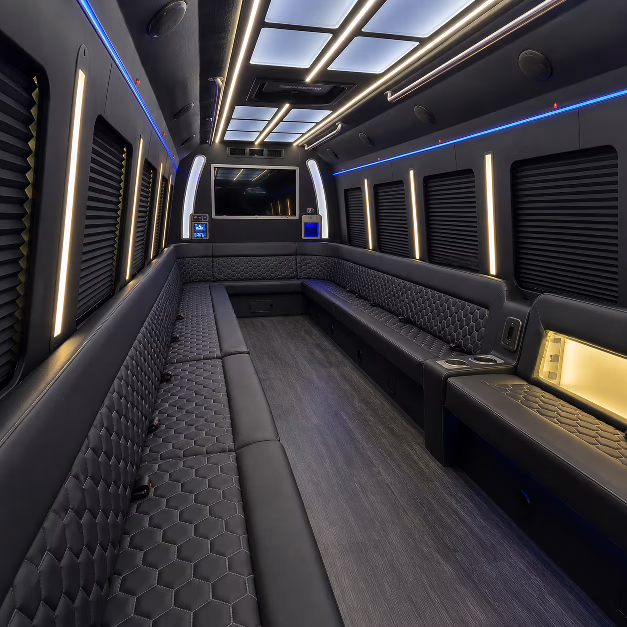Tacoma Private Event Transportation party bus exterior