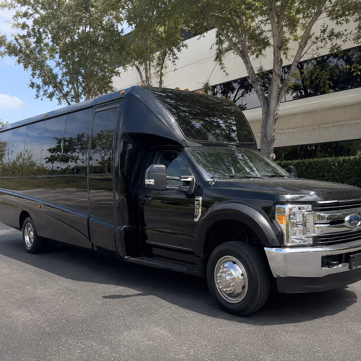 Tacoma Private Event Transportation party bus exterior