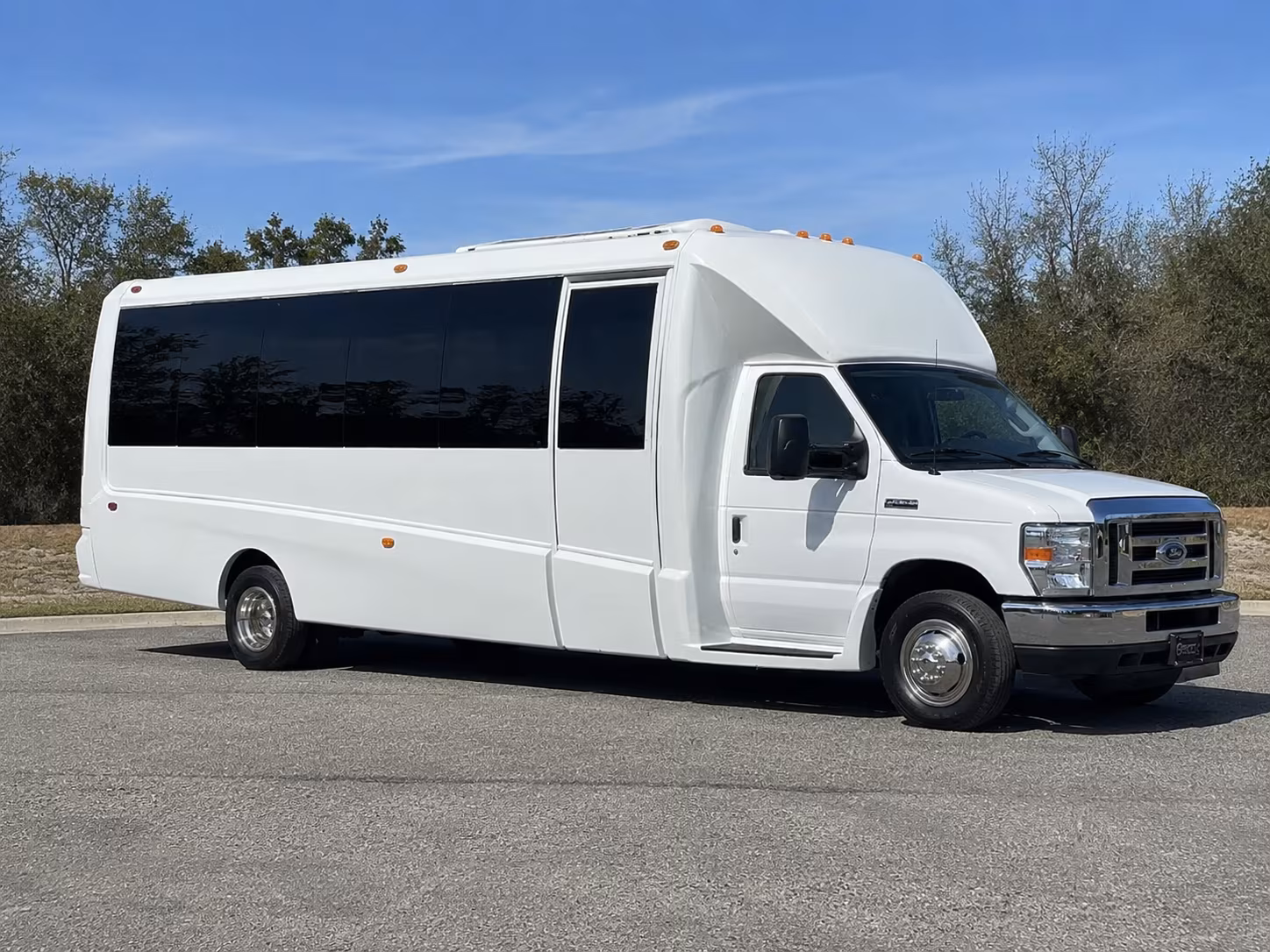 Tacoma Private Event Transportation party bus exterior