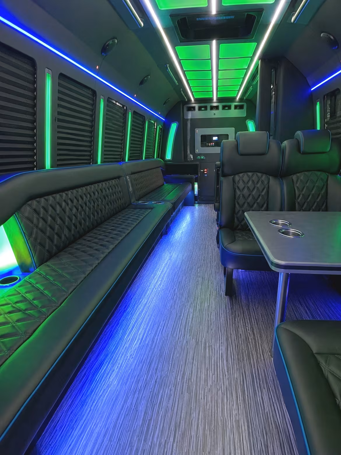 Tacoma Prom & Homecoming Transportation party bus interior