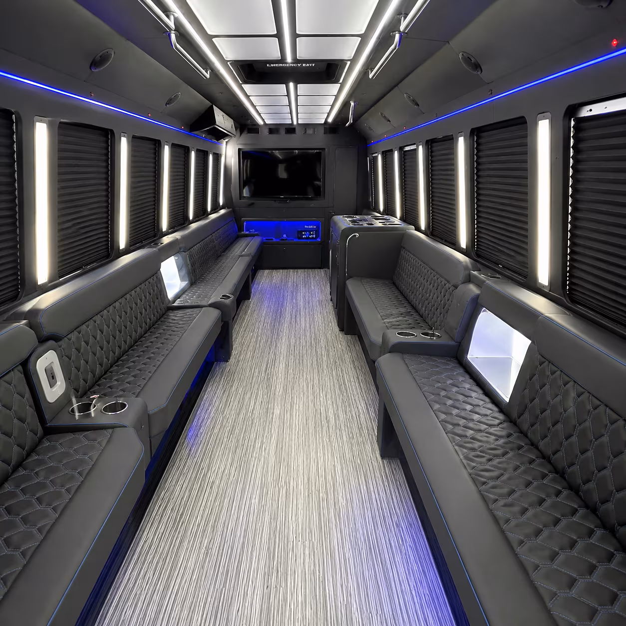 Tacoma Prom & Homecoming Transportation party bus interior
