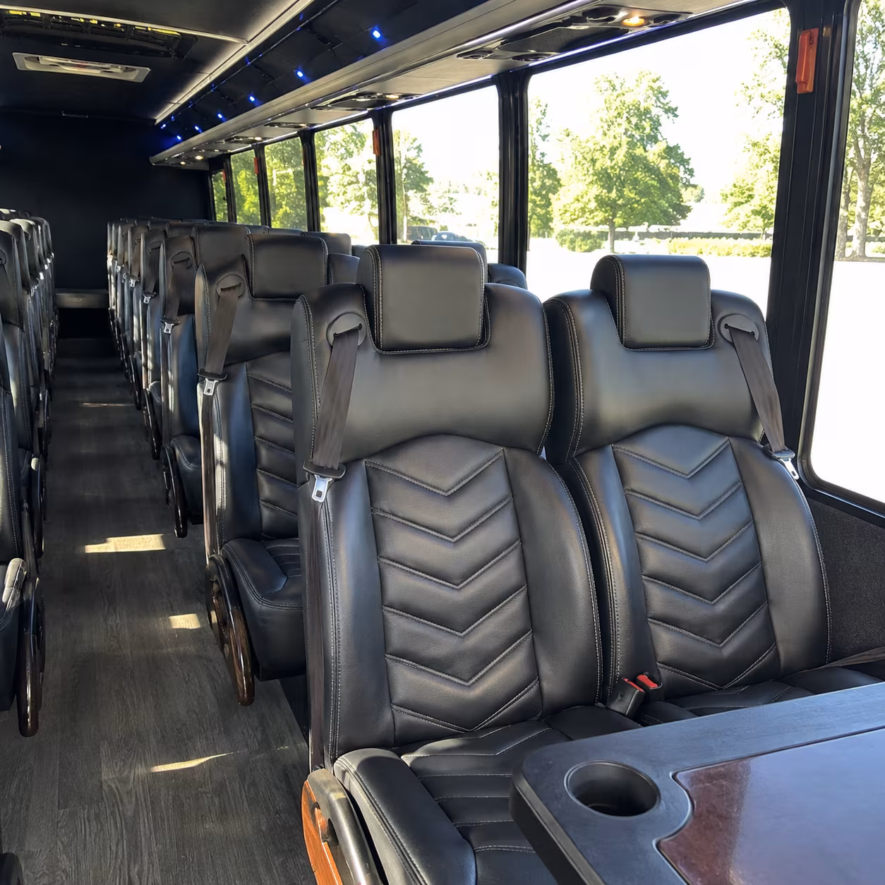 Tacoma School Event Transportation party bus exterior
