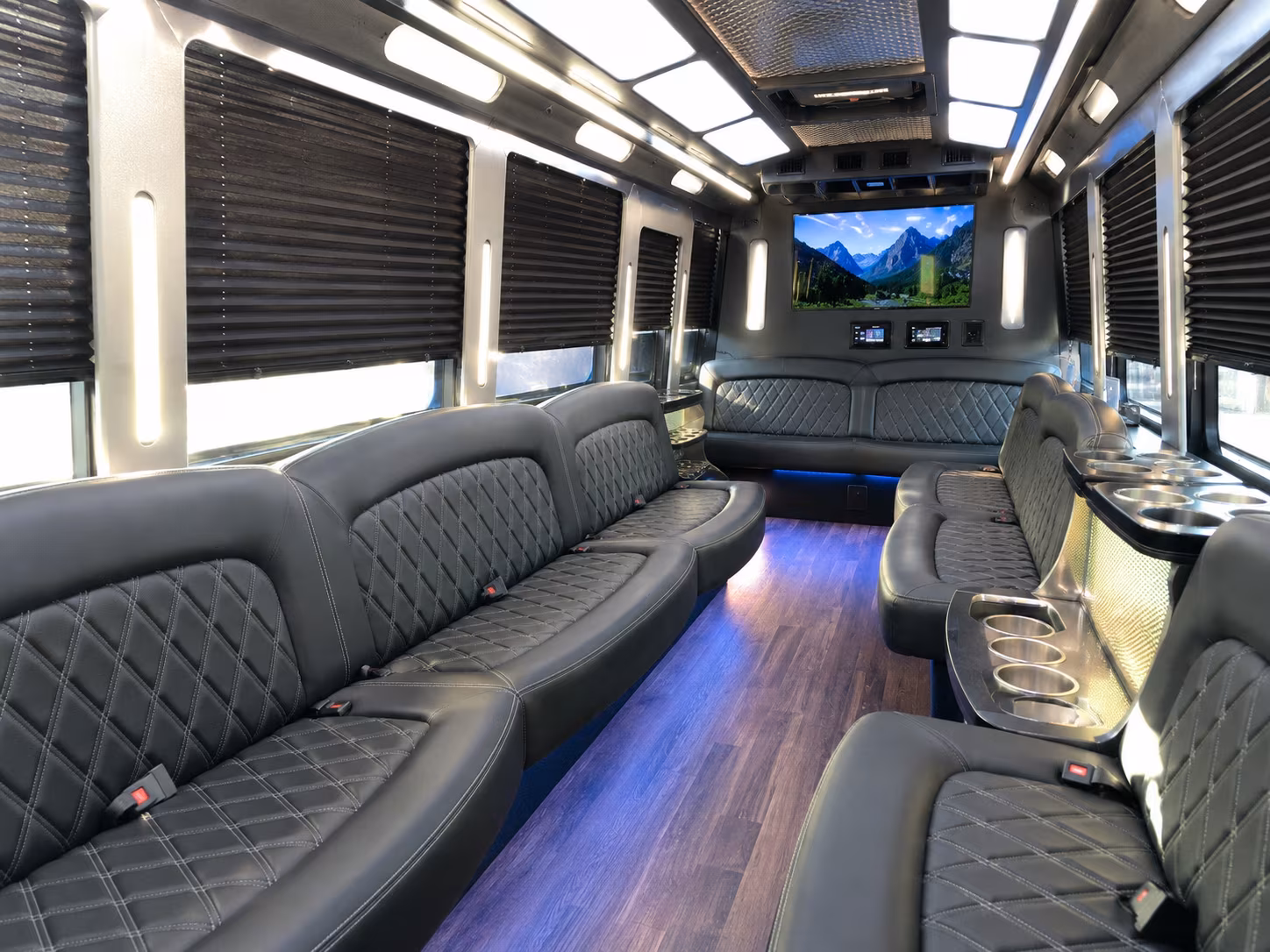 Tacoma Sporting Event Transportation party bus exterior